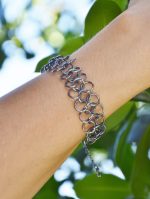 Pulseira argolas de metal