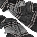 Echarpe em tons preto e cinza