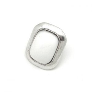 Anel de Metal com Resina