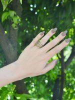 Anel perfurado de metal boho