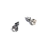 Brincos de Metal com Pedra Acrílica Brilhante