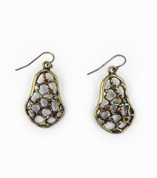Brincos de metal e strass
