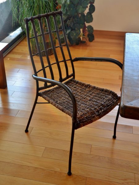 Cadeira de Ferro e Bambú