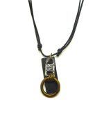 Colar argola metalizada