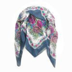 Lenço flores em algodão