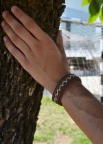 Pulseira Griffin em couro