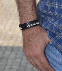 Pulseira Zeus em pele