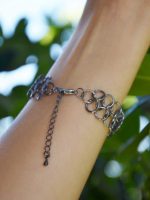 Pulseira argolas de metal