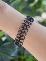 Pulseira argolas de metal