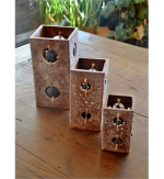 Conjunto 3 Porta Velas Areia