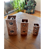 Conjunto 3 Porta Velas Areia - Image 2