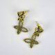 Brincos borboletas em metal antigo