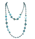 Colar cascata azul