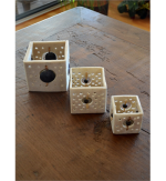 Conjunto 3 Porta Velas Quadrados