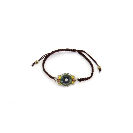 Pulseira em Metal e Missanga Akira
