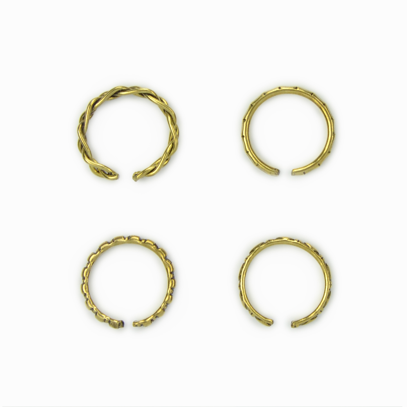 Set de anéis dourados (2)