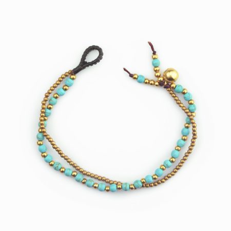 Pulseira boho style dupla missanga
