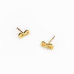 Conjunto em aço infinito dourado