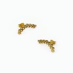Brincos ear cuff dourados