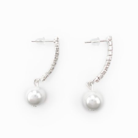 Brincos strass e pérolas
