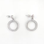 Argolas aço e pérolas