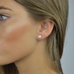 Brincos em aço e pérola