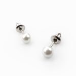 Brincos em aço e pérola