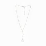 Colar aço perolas e trevo