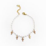 Pulseira cruzes em aço