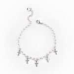 Pulseira cruzes em aço