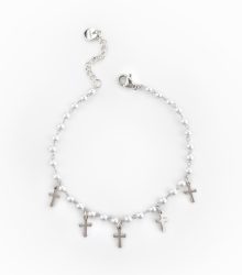 Pulseira cruzes em aço