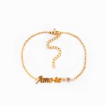 Pulseira em aço com brilhante