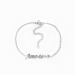 Pulseira em aço com brilhante