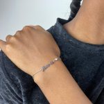 Pulseira em aço com brilhante
