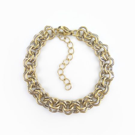 Pulseira argolas em aço