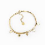 Pulseira trevo em aço