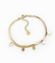 Pulseira trevo em aço