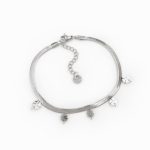 Pulseira trevo em aço