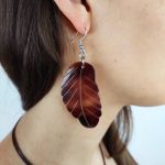 Brincos folha Boho