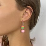 Brincos cubos coloridos