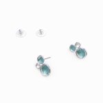 Brincos turquesa em zinco