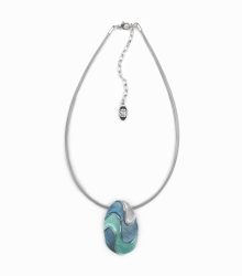 Colar aquamarine oval