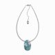 Colar aquamarine oval