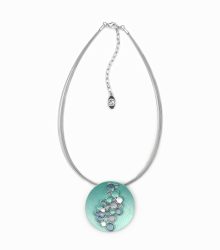 Colar aquamarine redondo