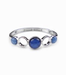 Pulseira Elástica com Pedras Azuis