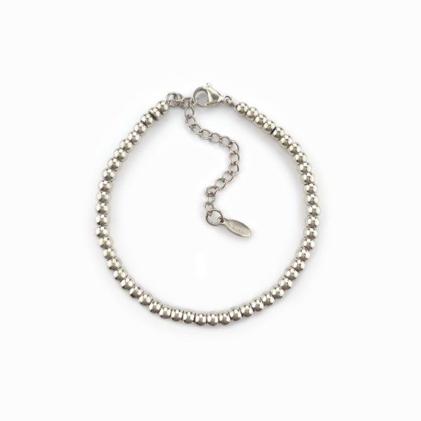 Pulseira mini bolas em aço