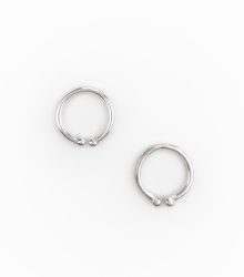 Mini argolas ear cuff em prata
