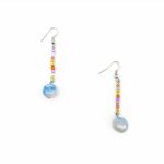 Brincos bolas coloridas