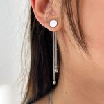 Brincos cascata em aço