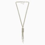 Colar strass com franjas